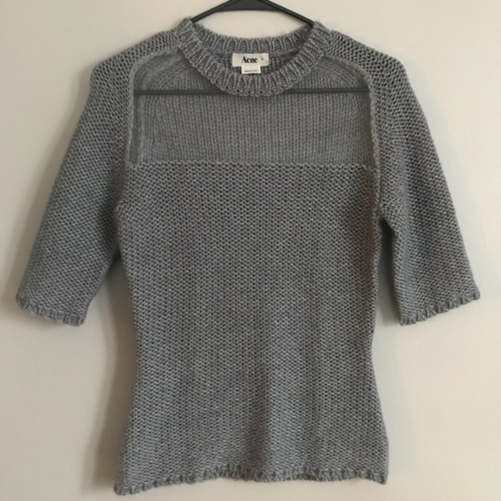 ACNE Wool Blend Cut Out Sweater